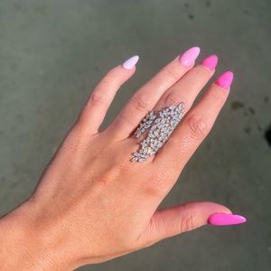 Stunning Silver Unique Large Statement Ring! 🔥# bling size 6